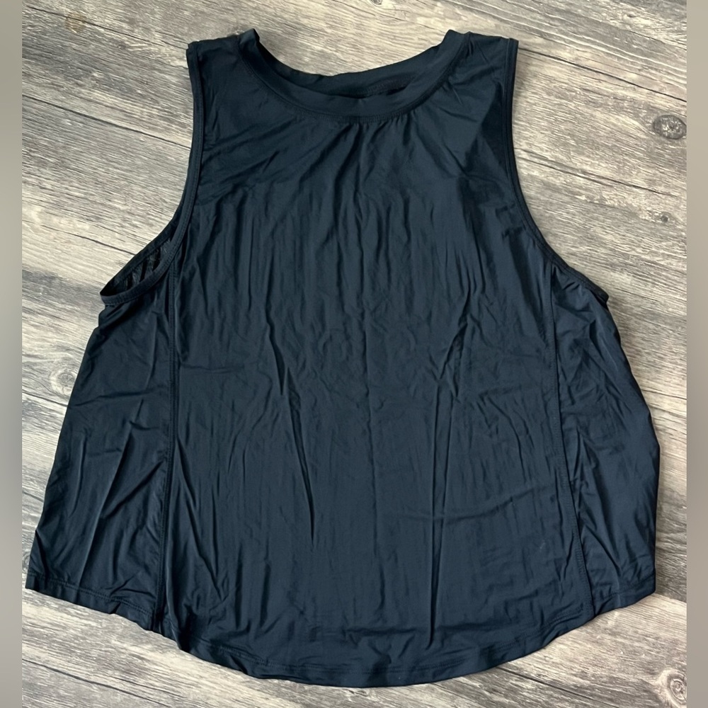 Cut The Frills Black Sleeveless Tank Top